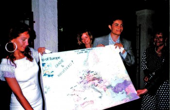 1991 Salerno SU Thanks Map of Europe