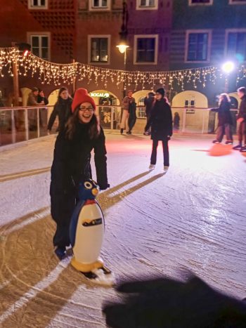 Skating on the Christmas market