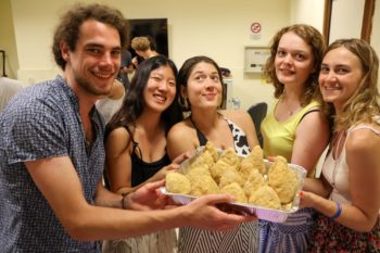 Participants with tasty arancini - result of the workshop!